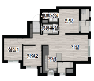 59㎡ B타입 평면도